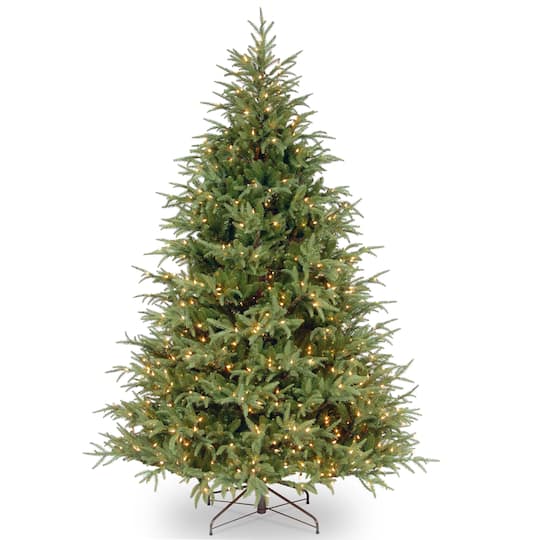 7.5 Ft. Pre-Lit Feel Real® Frasier Grande Full Artificial Christmas Tree, Clear Lights